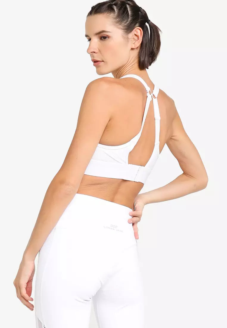 White Lorna Jane Compress Compact Sports Bra Roar Shop