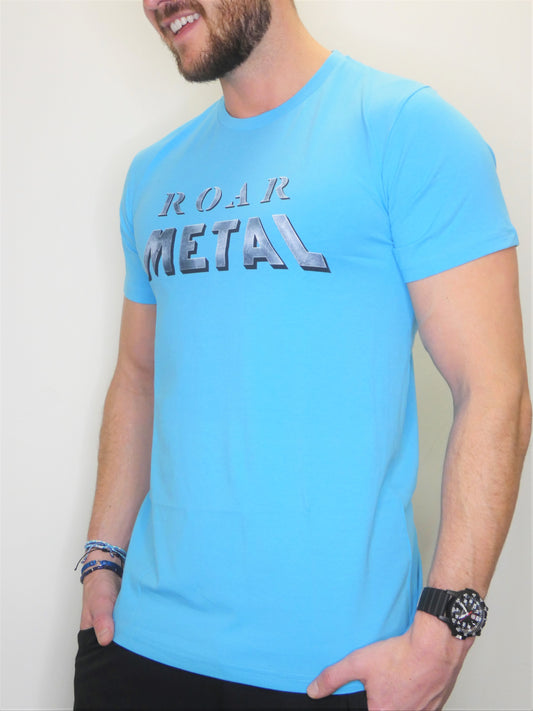 Blue roar metal t-shirt